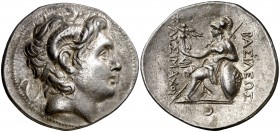 Reino de Tracia. Lisímaco (323-281 a.C.). Tetradracma. (S. 6816 var). 16,76 g. Buen ejemplar. Escasa. MBC+/EBC-.