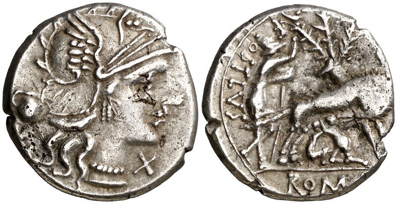 (hacia 137 a.C.). Gens Pompeia. Denario. (Bab. 1) (S. 1a) (Craw. 235/1c). 3,86 g...