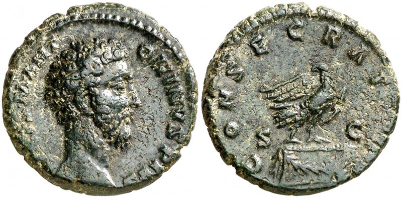 (180 d.C.). Marco Aurelio. As. (Spink 5987) (Co. 86) (RIC. 664, de Cómodo). 9,95...