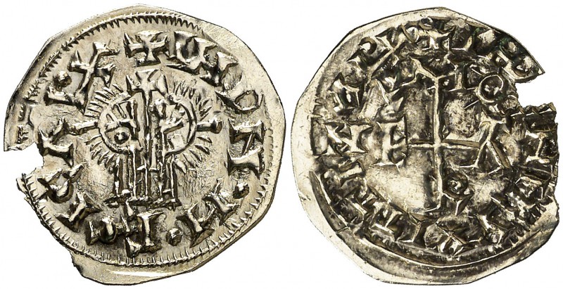 Egica y Wittiza (694-702). Emerita (Mérida). Triente. (CNV. falta) (R.Pliego fal...