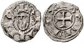 Jaume I (1213-1276). Barcelona. Òbol de doblenc. (Cru.V.S. 305) (Cru.C.G. 2119). 0,33 g. Muy escasa. MBC-.