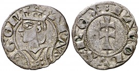 Jaume II (1291-1327). Aragón. Dinero jaqués. (Cru.V.S. 364) (Cru.C.G. 2182). 0,92 g. Buen ejemplar. MBC+.