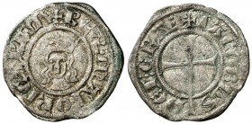 Jaume II de Mallorca (1276-1285/1298-1311). Mallorca. Malla. (Cru.V.S. 540) (Cru.C.G. 2510). 0,42 g. Escasa. MBC.