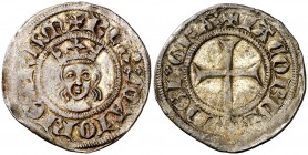 Jaume II de Mallorca (1276-1285/1298-1311). Mallorca. Dobler. (Cru.V.S. 541) (Cru.C.G. 2506). 1,86 g. Atractiva. MBC/MBC+.