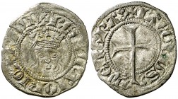 Jaume II de Mallorca (1276-1285/1298-1311). Mallorca. Diner. (Cru.V.S. 542) (Cru.C.G. 2508). 0,89 g. Escasa. MBC/MBC+.