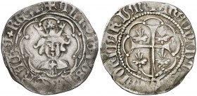 Alfons IV (1416-1458). Mallorca. Ral. (Cru.V.S. 838 var) (Cru.C.G. 2883d, mismo ejemplar). 3,17 g. Publicado en Coleccionaria de Mallorca. Ex Colecció...