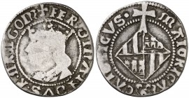 Ferran II (1479-1516). Mallorca. Ral. (Cru.V.S. 1180) (Cru.C.G. 3044 var). 1,99 g. Letras N gótica y latina. BC+/MBC-.