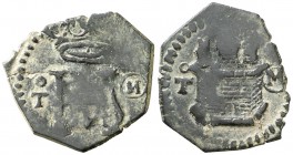 s/d. Felipe II. Toledo. 1 blanca. (Cal. 889) (J.S. A-284). 0,84 g. MBC-.