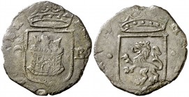 s/d. Felipe II. Burgos. 1 cuartillo. (Cal. 786). 2,10 g. Buen ejemplar. MBC+.