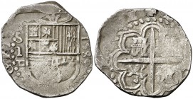 1589. Felipe II. Sevilla. . 1 real. (Cal. 669). 3,37 g. Escasa. MBC.