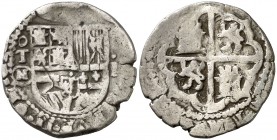 s/d. Felipe II. Toledo. . 1 real. (Cal. falta). 3,39 g. BC+.