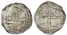 1590. Felipe II. Toledo. 4 reales. Inédita. 13,57 g. Muy rara. MBC.