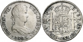1823. Fernando VII. Potosí. PJ. 8 reales. (Cal. 613). 26,63 g. MBC+.