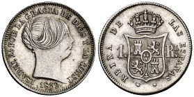 1852. Isabel II. Madrid. 1 real. (Cal. 418). 1,29 g. EBC-.