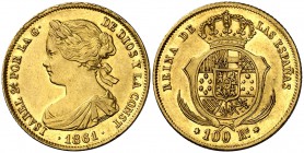 1861. Isabel II. Madrid. 100 reales. (Cal. 26). 8,37 g. EBC.