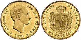 1878*1878. Alfonso XII. EMM. 25 pesetas. (Cal. 6). 8,08 g. EBC.