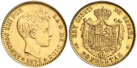 1896*1962. Estado Español. MPM. 20 pesetas. (Cal. 8). 6,45 g. EBC+.