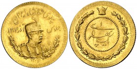 SH 1307 (1928). Irán. Reza Shah. 1 pahlevi. (Fr. 94) (Kr. 1114). 1,96 g. AU. Escasa. EBC-.