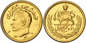 SH 1340 (1961). Irán. Muhammad Reza Pahlevi Shah. 2 1/2 pahlevi. (Fr. 100) (Kr. 1163). 20,34 g. AU. EBC.