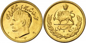 SH 1339 (1960). Irán. Muhammad Reza Pahlevi Shah. 5 pahlevi. (Fr. 99) (Kr. 1164). 40,65 g. AU. Escasa. EBC.