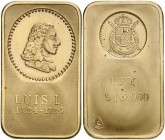 Lingote en oro bajo (67%). 47,81 g. Luis I (1724). (MBC+).