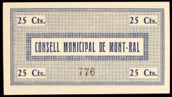 Mont-ral. 25 y 50 céntimos. (T. 1830b y 1831a). Raros así. EBC+.