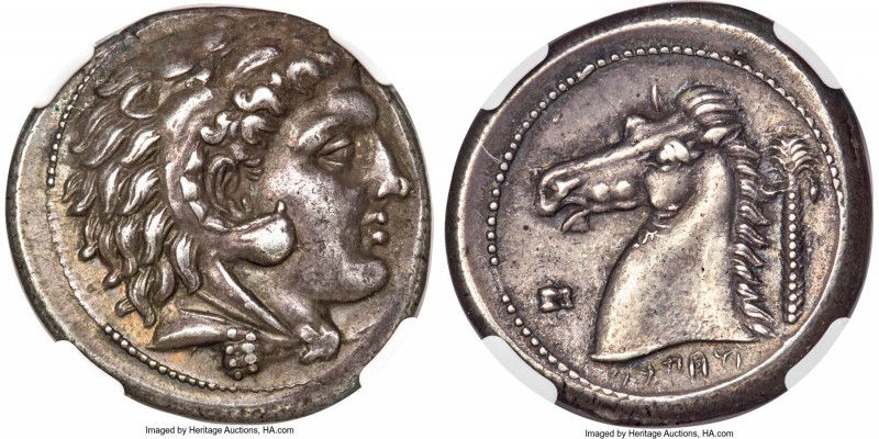 SICILY. Siculo-Punic. Ca. 300-289 BC. AR tetradrachm (26mm, 16.94 gm, 6h). NGC A...