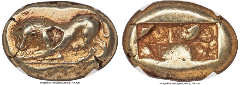 THRACO-MACEDONIAN. Uncertain city. Ca. 525-475 BC. EL stater (23mm, 13.97 gm). N...
