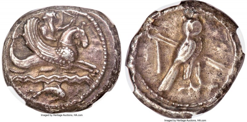 PHOENICIA. Tyre. Ca. 425-394 BC. AR shekel (25mm, 13.18 gm, 8h). NGC Choice XF 2...