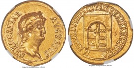 Nero (AD 54-68). AV aureus (20mm, 7.34 gm, 5h). NGC Choice VF 5/5 - 3/5, light scuffs. Rome, AD 64-66. NERO CAESAR-AVGVSTVS, laureate head of Nero rig...