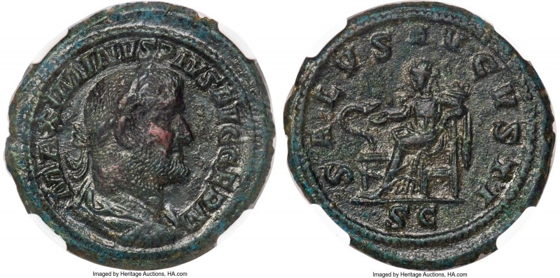 Maximinus I (AD 235-238). AE as (27mm, 13.32 gm, 6h). NGC Choice AU 5/5 - 2/5. R...
