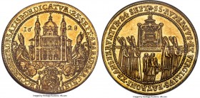 Salzburg. Paris von Lodron gold 10 Ducat 1628 MS62+ NGC, KM132, Fr-729, Probszt-1045, Numitor Collection-Unl., Zöttl-1249. 34.80gm. Struck upon the de...