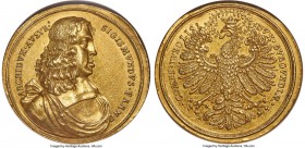 Archduke Sigismund Franz gold Medallic 20 Ducat ND (c. 1663) MS61 NGC, Hall mint, KM-Unl., Fr-251 (Very Rare), Horsky-Unl., Julius-Unl., cf. Moser-Tur...