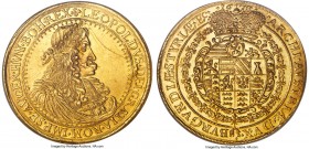Leopold I gold 25 Ducat 1678-IAN UNC Details (Obverse Scratched) NGC, Graz mint, KM-Unl., Fr-307 (Very Rare), Horsky-Unl., Julius-Unl., MzA-Unl., CNA-...