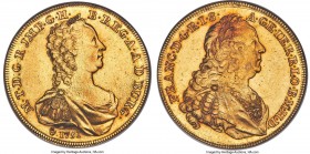 Maria Theresa gold Pattern 10 Souverain d'Or (Ducaton) 1751 AU58 NGC, Antwerp mint, KM-Pn2 (Rare), Fr-139 (under Belgium and Franz I), Eypeltauer-527,...