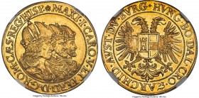 Matthias II gold "Three Emperors" 5 Ducat ND (1612-1619) MS63 NGC, Prague mint, KM141 (Rare), Fr-14e (Rare), Horsky-1220 var. (under Rudolf; there, wi...