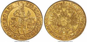Ferdinand II gold 5 Ducat 1633-(p) MS62 NGC, Prague mint, KM317, Fr-39, Horsky-Unl., Julius-Unl., Donebauer-Unl., Herinek-88, Dietiker-757. 17.23gm. T...