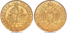 Ferdinand II gold 10 Ducat 1633-(p) MS65 NGC, Prague mint, KM319, Fr-38, Donebauer-Unl., Horsky-Unl. 34.62gm. Tobias Schuster von Goldberg as mintmast...