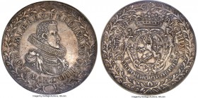 Ferdinand III Medallic 3 Taler 1629 AU Details (Reverse Tooled) NGC, Prague mint, KM-Unl., Dav-LS288, Montenuovo-790, cf. Horsky-1966 (4 Taler), Juliu...