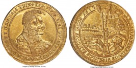 "Jacob's Dream" gold Medal of 10-1/2 Ducats 1639 MS63 NGC, Lanna-1377 var. (in silver), Löbbecke-487 var. (same), Madai-7230 var. (same), Montenuovo-U...