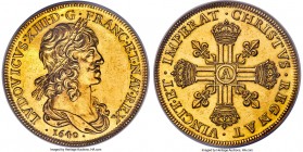 Louis XIII gold Early Restrike 10 Louis d'Or 1640-A MS61 NGC, Paris mint, cf. KM115, Fr-405 (Original; same dies), Gad-63 (R5; same), Ciani-1606-1607 ...