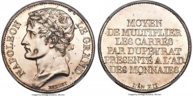 Napoleon silver Medallic Essai 5 Francs L'An XII (1803/1804) MS61 NGC, Paris mint, Maz-604 (R3), VG-1259, Ciani-634. 26.5gm. Plain edge. By Nicolas-Gu...