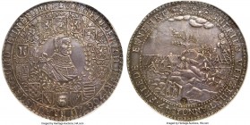 Brunswick-Lüneburg-Celle. Friedrich V 3 Taler 1647-LW AU55 NGC, Clausthal mint, KM177, Dav-LS135 (this coin plated in the 1972 ed.), Knyphausen-8432, ...