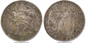 Brunswick-Wolfenbüttel. Heinrich Julius 3 Taler 1612-(o) AU58 NGC, Zellerfeld mint, KM29.3, Dav-LS31, Duve-4, Preussag Collection-20, Welter-619. 86.5...