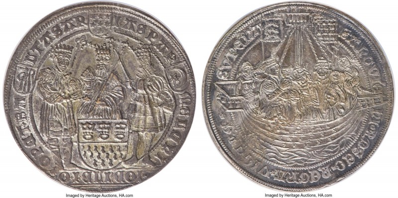 Cologne. Free City "Three Kings" 3 Taler ND (c. 1620-1630) MS61 NGC, Cologne min...