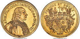 Fulda. Adolph von Dalberg gold 8 Ducat 1729 MS60 NGC, KM75, Fr-1051 (Very Rare), von Schluthess-Rechberg Collection-Unl., Reimmann-Unl., Schön-43. 27....