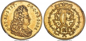 Jülich-Berg. Karl Philipp von Pfalz-Neuburg gold 5 Ducat 1717 MS60 NGC, Düsseldorf mint, KM160, Fr-1407, von Soothe-Unl., von Schluthess-Rechberg Coll...