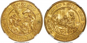 Münster. Ferdinand von Bayern gold Medallic 4 Ducat ND (c. 1648) AU58 NGC, cf. KM40 (for taler), Fr-1765a var. (Very Rare; weight), Appel Collection-U...