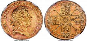 George I gold 5 Guineas 1726 AU53 NGC, KM547, Fr-325, S-3626, Schneider-542. TERTIO edge. Conditionally impressive for the type, and certainly at the ...