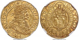 Leopold I gold 5 Ducat 1675-GC MS61 NGC, Pressburg mint, KM199 (Rare), Fr-156, Horsky-Unl., Husz-1299 (R17), Unger-980, CNA-41-l-2. 17.47gm. Georg Cet...